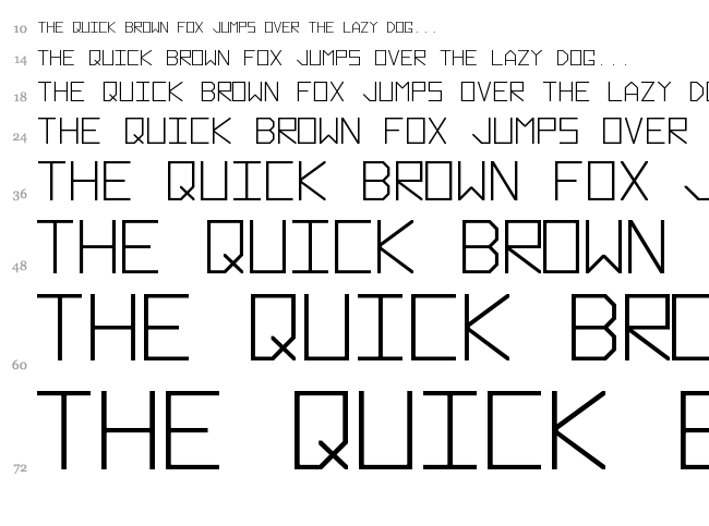 Hyperspace font waterfall